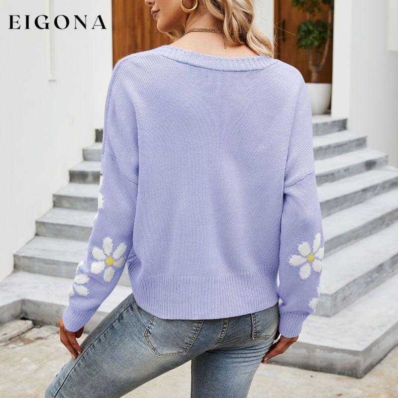Casual Floral Knitted Cardigan best Best Sellings cardigan cardigans clothes Sale tops Topseller