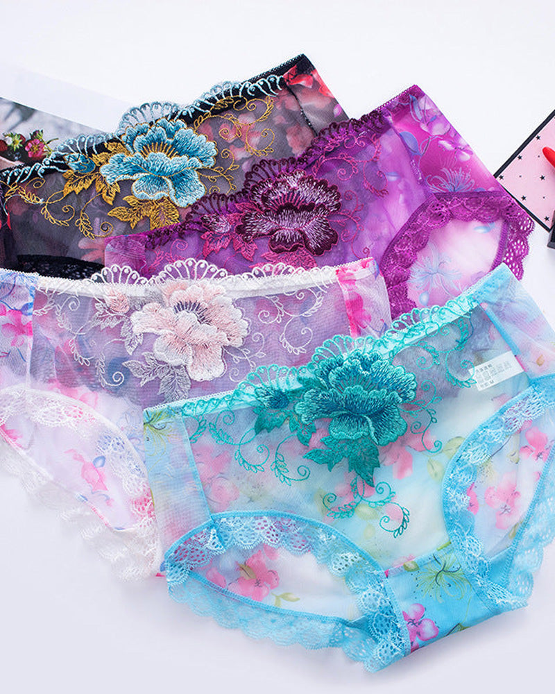 Antibacterial Panty With Lace Embroidery