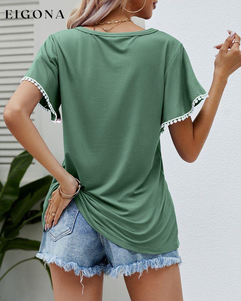 Round Neck T-shirt with Short Sleeves 23BF clothes Short Sleeve Tops Spring Summer T-shirts Tops/Blouses