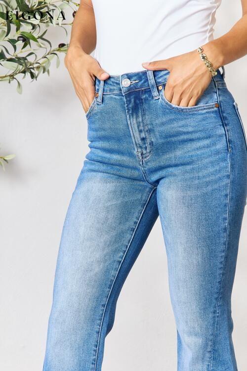 Slit Flare Blue Jeans BAYEAS bottoms clothes Flare Jeans Jeans pants Ship from USA