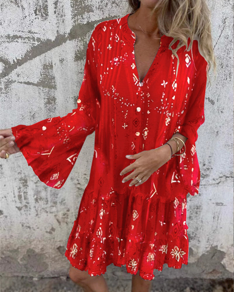 Lace Sleeve Hollow Out Oversized Dress