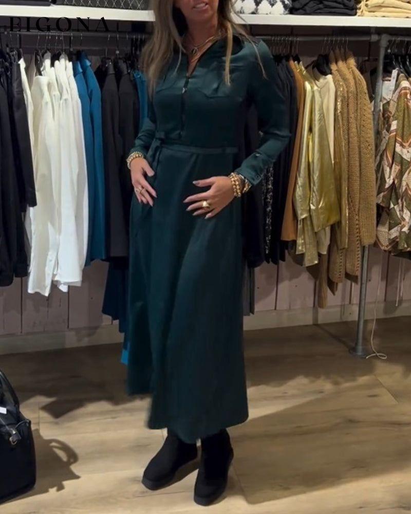 Casual zipper long sleeve dress 2023 f/w casual dresses Clothes Dresses