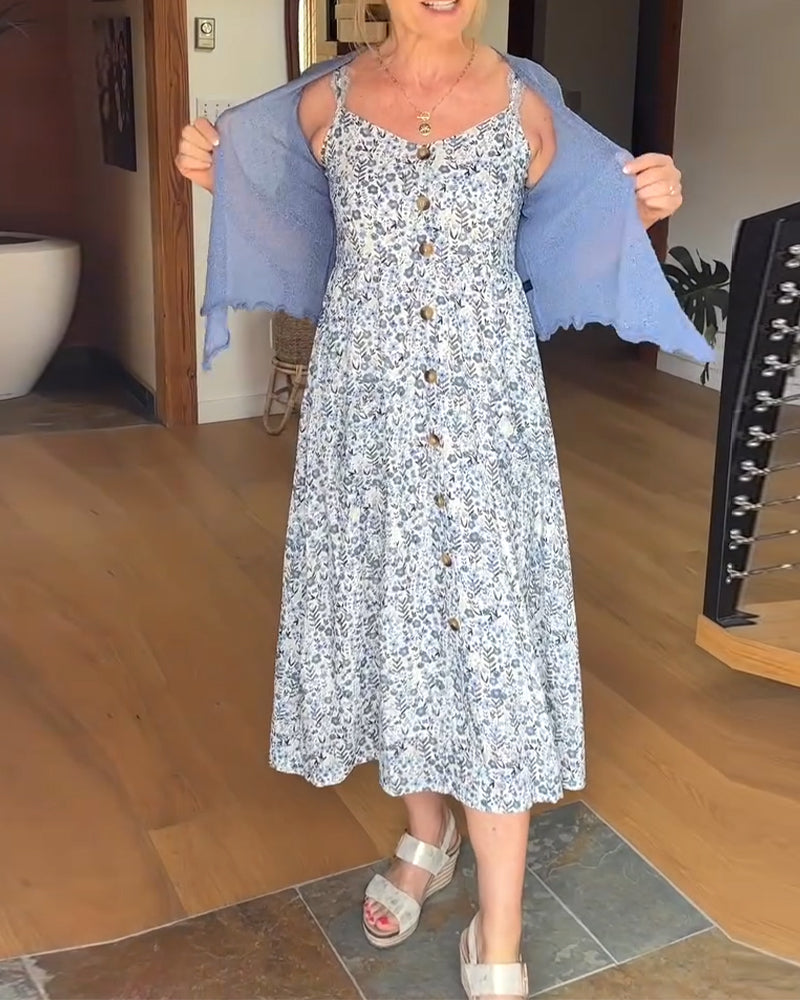 Strapless Floral Shawl Set