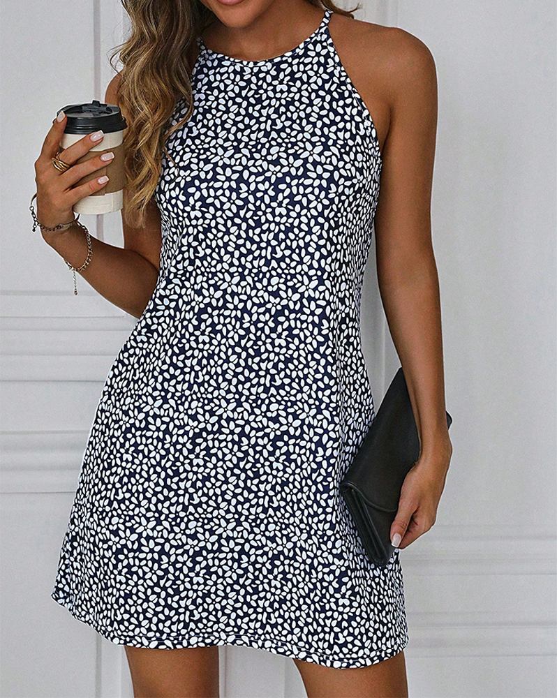 Sleeveless Floral Dress