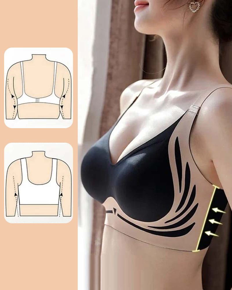 Lifting anti-sagging wireless push-up bra lingerie