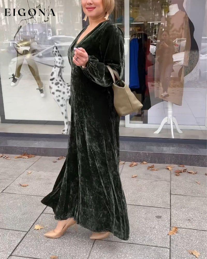 V neck patchwork Long Sleeve dress 2023 f/w 23BF casual dresses Clothes Dresses