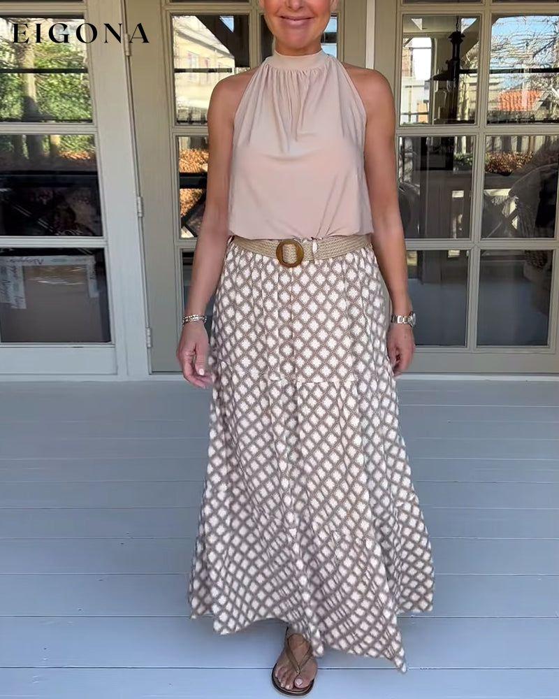 Elegant skirt with rhombus print skirts Spring Summer