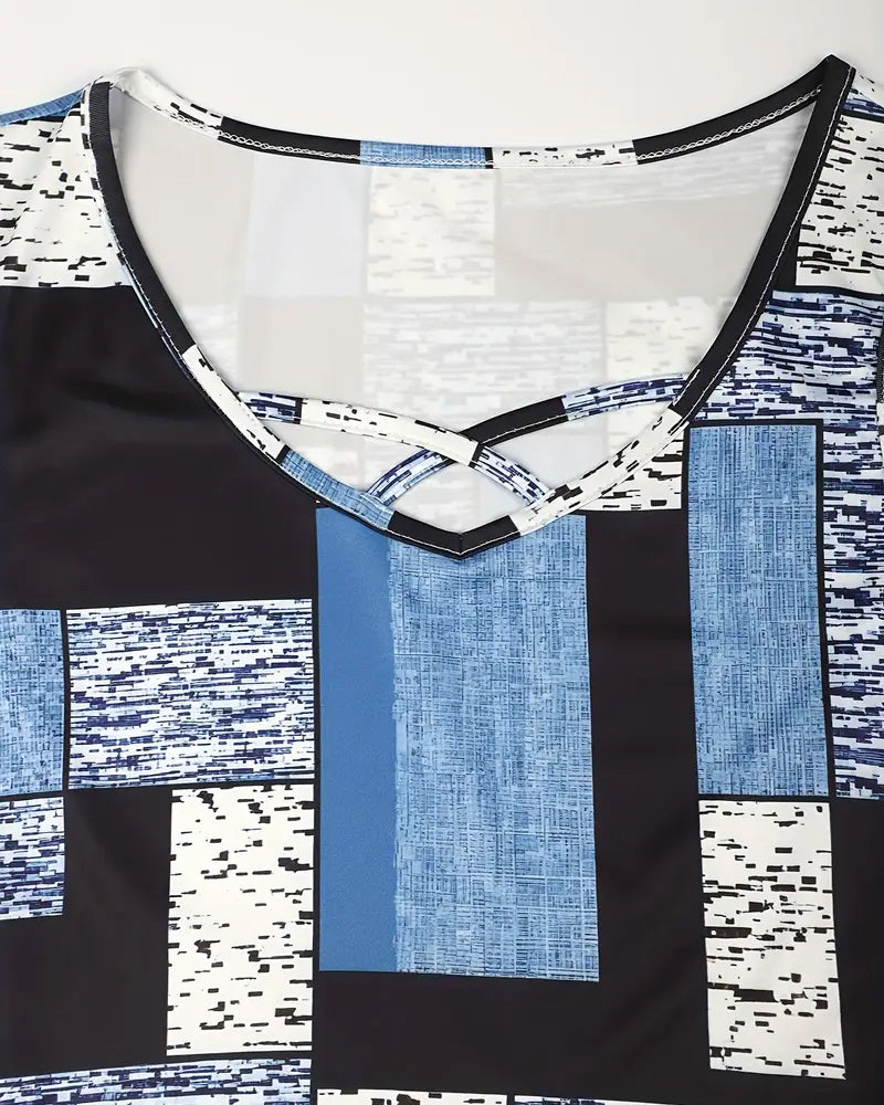 Contrast Print Stylish Tank Top