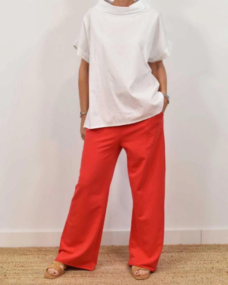 Solid color casual T-shirt summer t-shirts