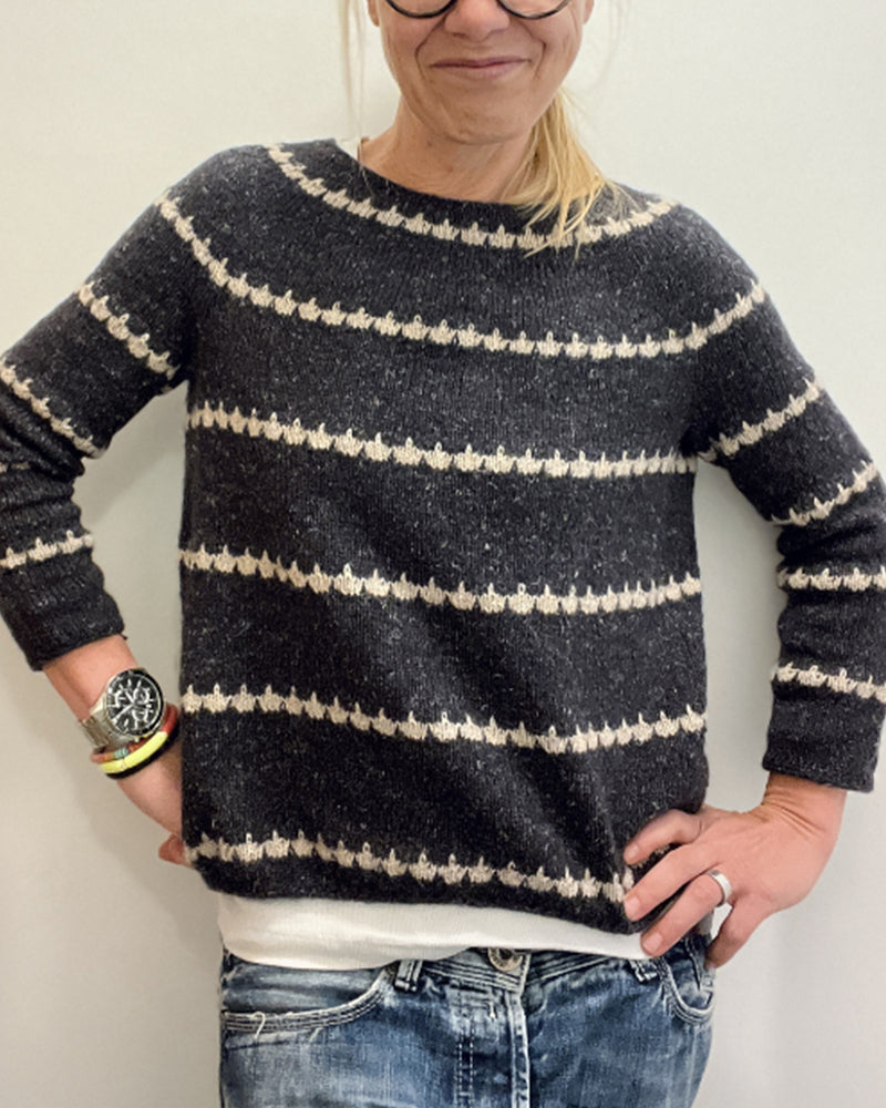 Loose Striped Long Sleeve Sweater