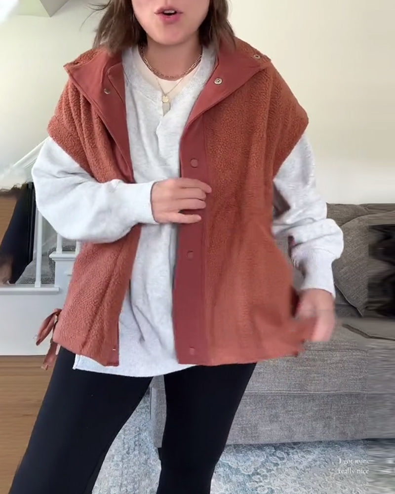 Casual sleeveless pocket vest jacket 2024 f/w jackets