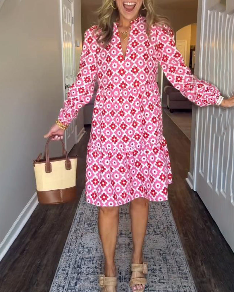 Fashionable And Elegant Printed Dress