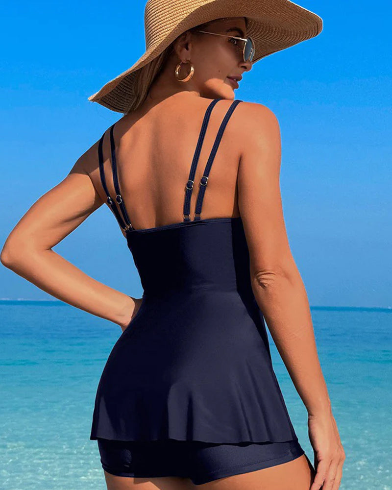 Sexy Sheer Mesh Patchwork Tankini