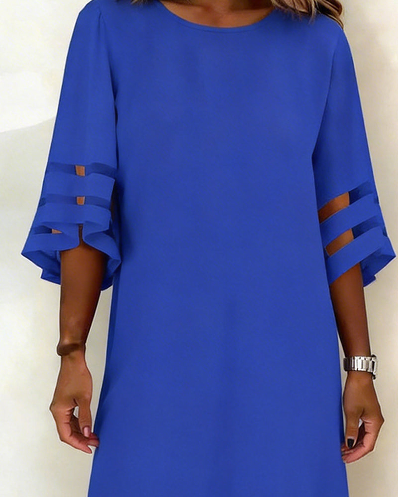 Half Sleeve Casual Straight Dress