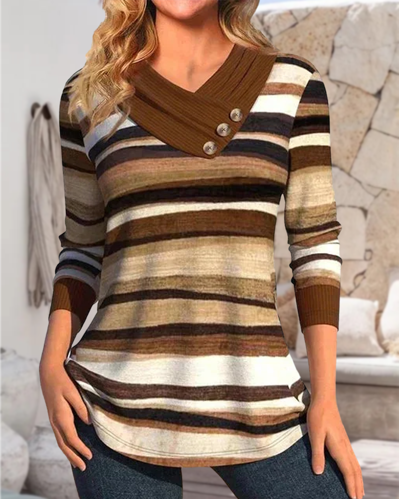 Maillard-Style Striped Top