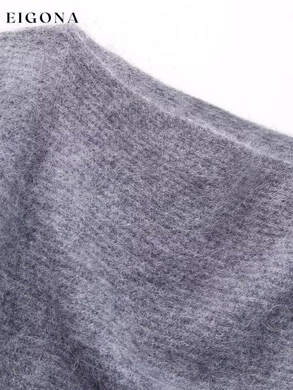 Women's Style Asymmetrical Knitted Sleeve Long Sleeve, One Sleeve Sweater top clothes long sleeve top long sleeve tops Sweater sweaters top tops