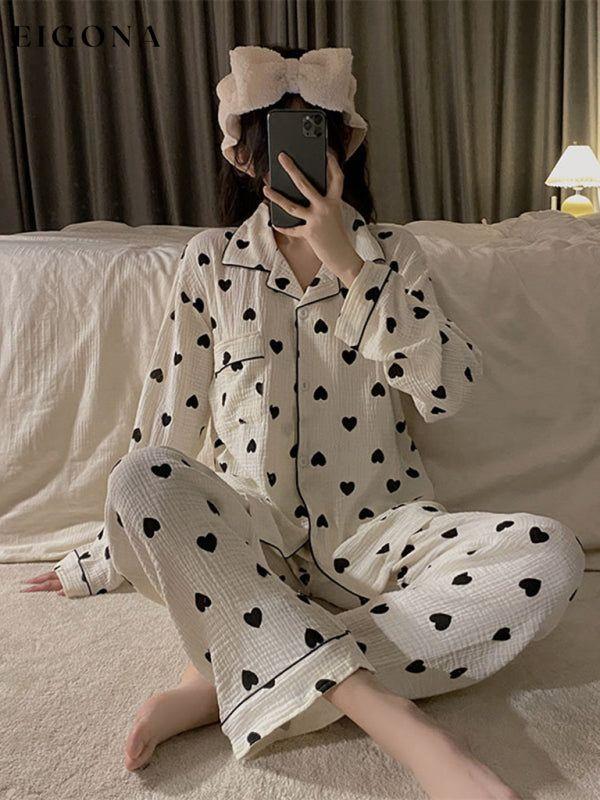 Womens Pajamas Set, winter long-sleeved Pajama Set, New Womens Fashion clothes pajamas