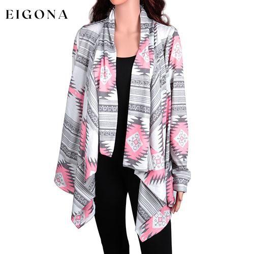 Women Open Front Long Sleeve Cardigan __stock:100 clothes refund_fee:1200 tops