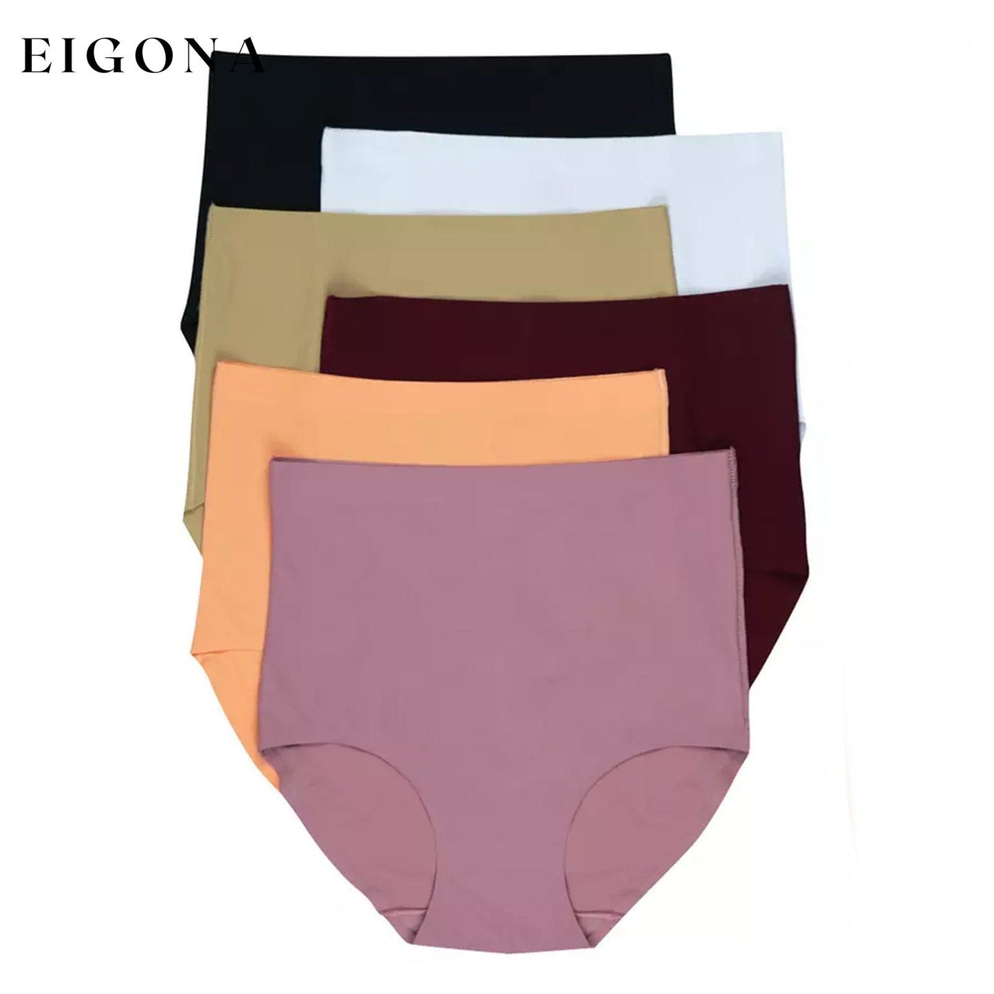 6-Pack: High-Waisted No Show Moderate Control Briefs Pastel Assorted __stock:250 lingerie refund_fee:800