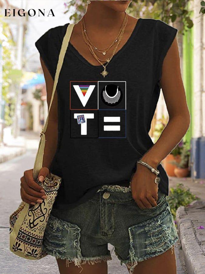 Women's Vote For Your Rights Women's Rights Print Sleeveless T-Shirt roe