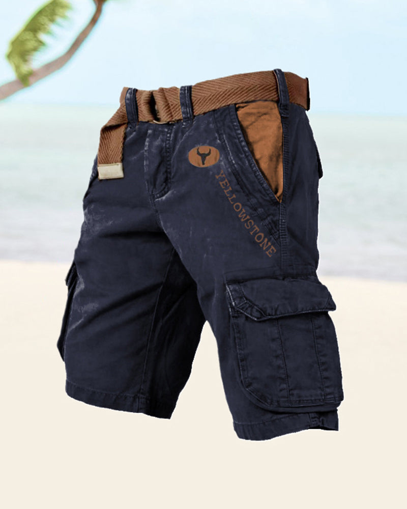 Men's multi-pocket tactical shorts Shorts man