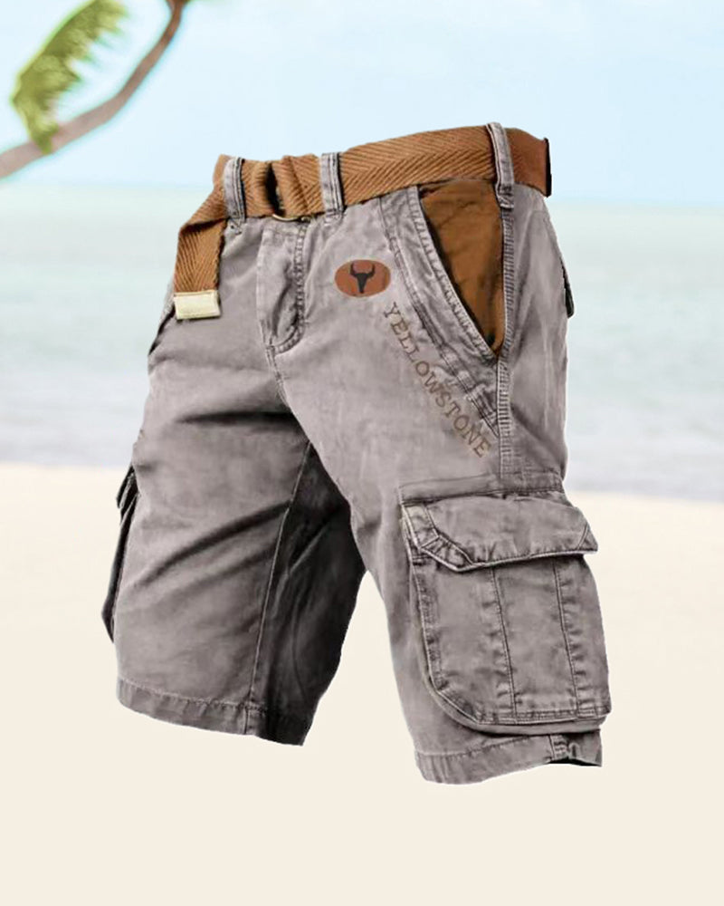 Men's multi-pocket tactical shorts Shorts man