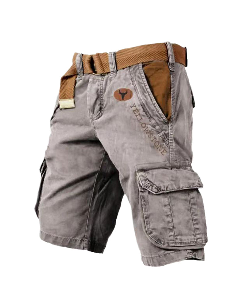 Men's multi-pocket tactical shorts Shorts man