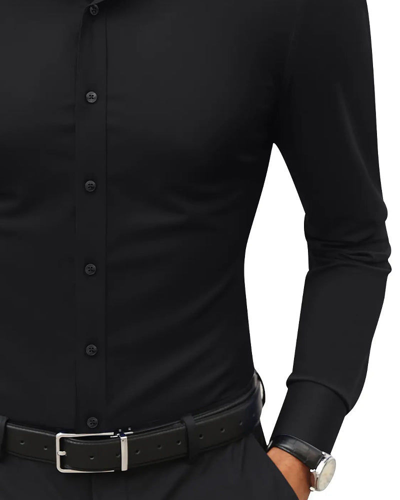 Men's Slim Fit Long Sleeve Dress Shirt