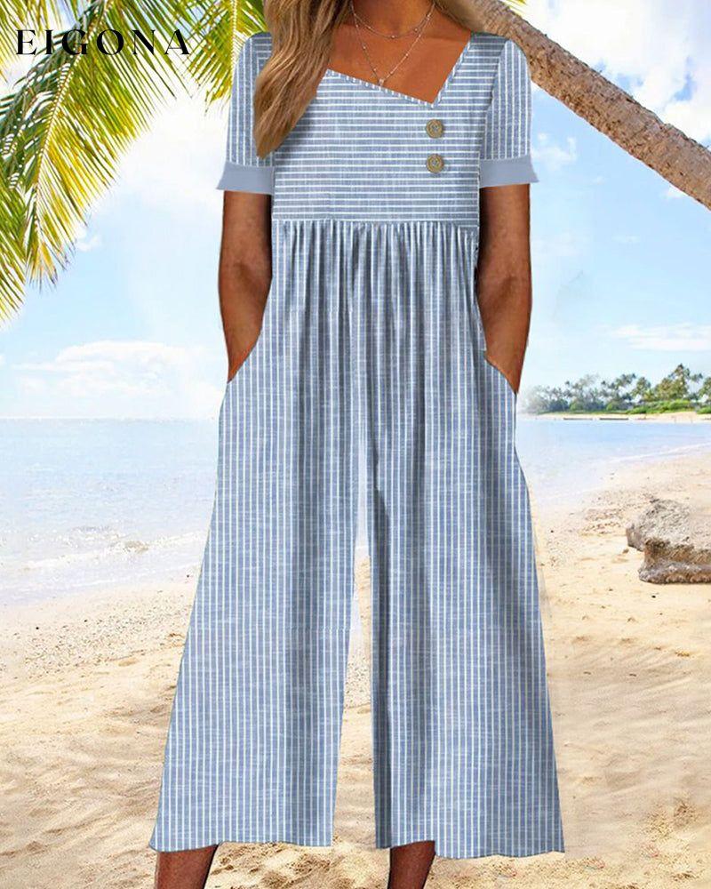 Pinstripe casual jumpsuit jumpsuits & rompers summer