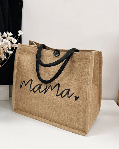 Portable Linen Large Capacity Shoulder Bag