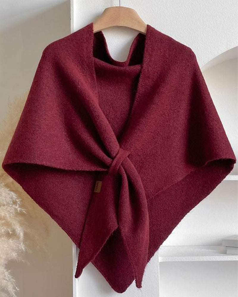 Fashion Solid Triangle Shawl Cloak