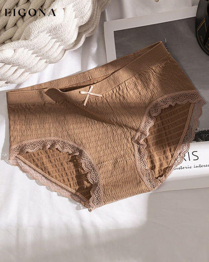 Graphene cotton briefs Brown 5pcs 23BF lingerie