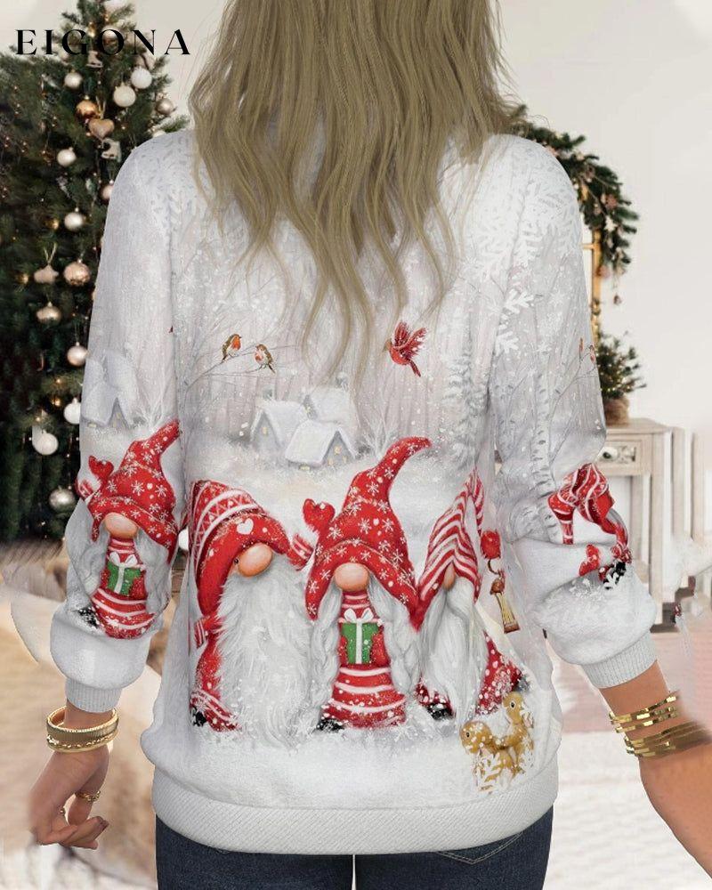 Christmas printed casual sweatshirt 2023 f/w 23BF christmas Clothes sweatshirts