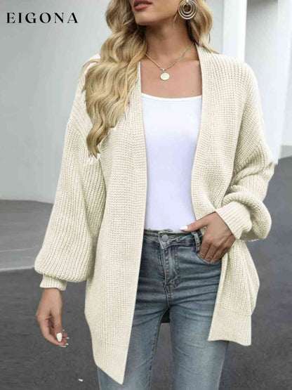 Drop Shoulder Balloon Sleeve Cardigan cardigan cardigans clothes Ship From Overseas Shipping Delay 10/01/2023 - 10/02/2023 sweater sweaters Y*X