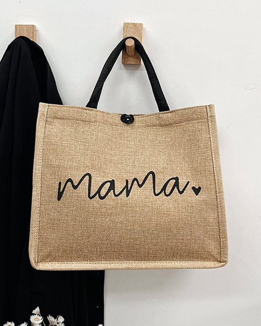 Portable Linen Large Capacity Shoulder Bag