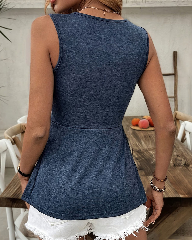 Twist V-Neck Tank Top