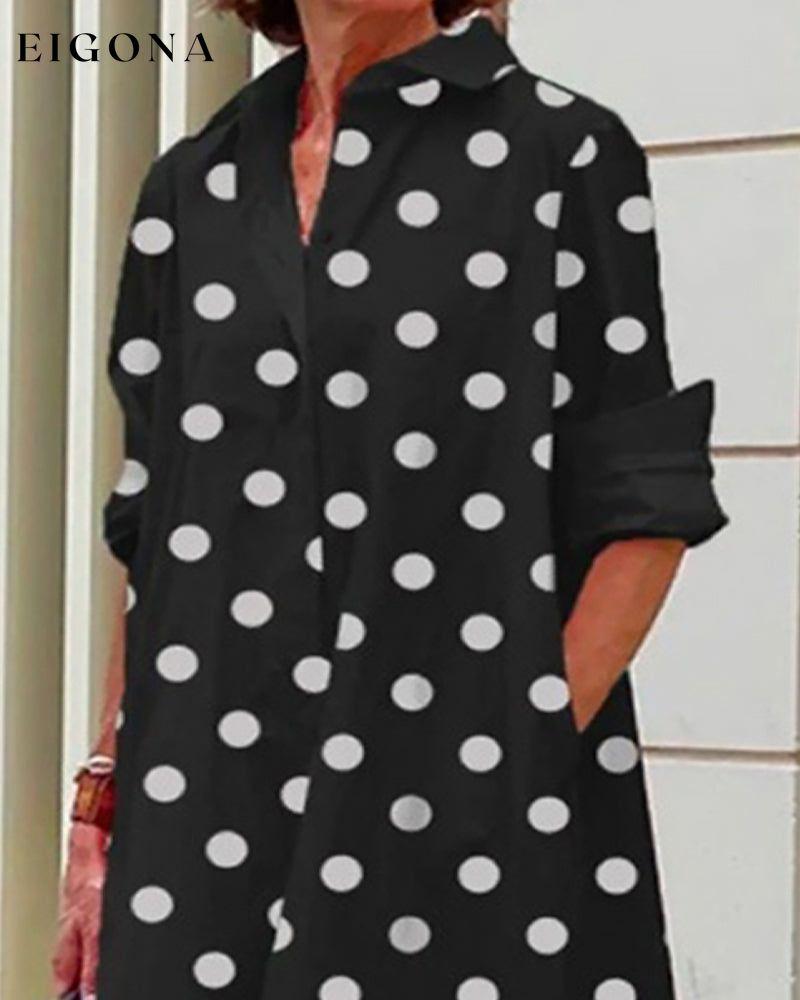 Polka dot print shirt dress 23BF Casual Dresses Clothes Dresses Spring Summer