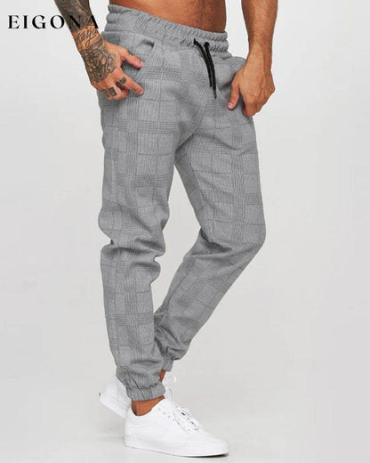 Men's plaid casual pants 2022 F/W 23BF Pants man