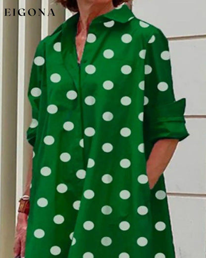 Polka dot print shirt dress 23BF Casual Dresses Clothes Dresses Spring Summer