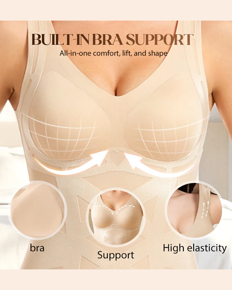 Seamless Body Shaping Camisole with Built-in Bra