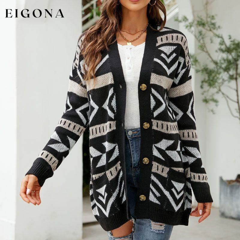 Casual Vintage Knitted Cardigan Black best Best Sellings cardigan cardigans clothes Sale tops Topseller