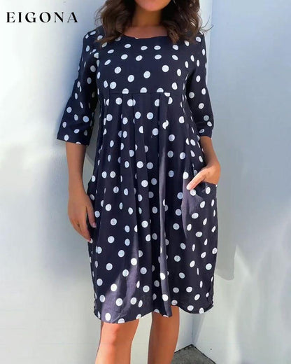 Casual polka dot print dress casual dress spring summer