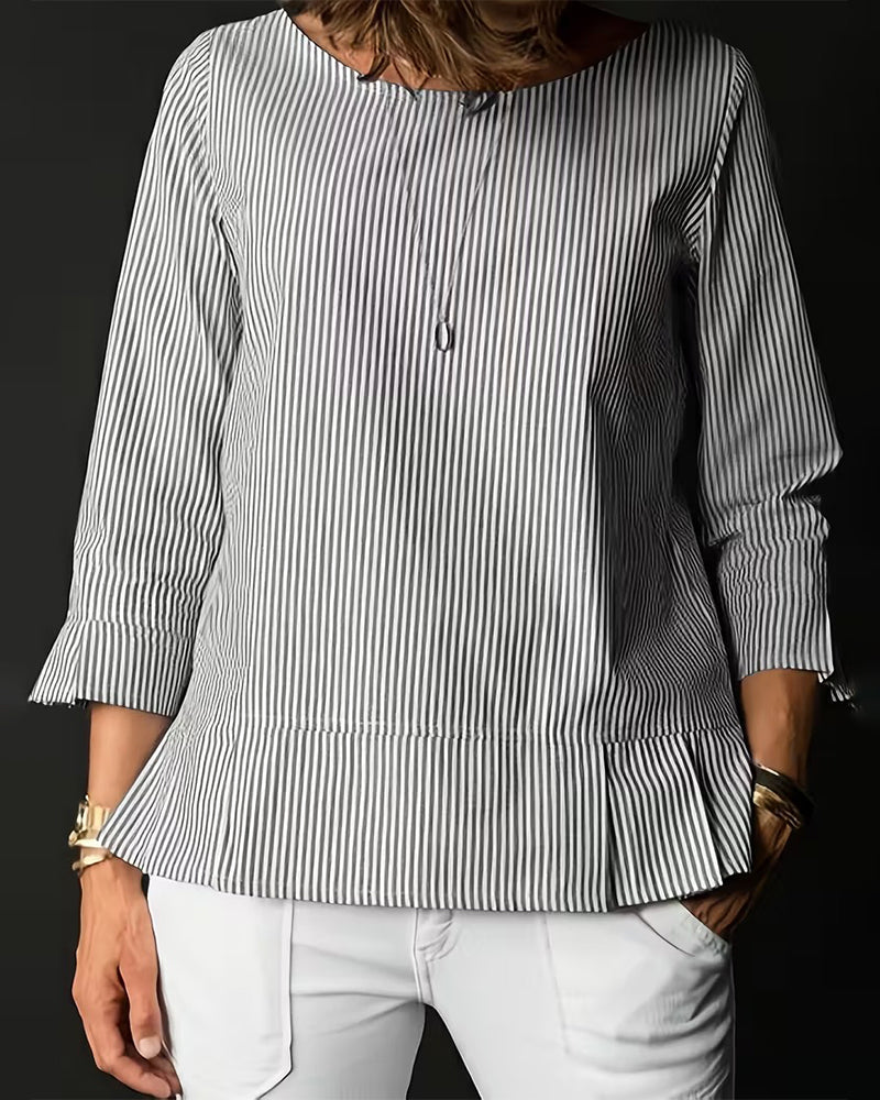 Striped Crew Neck Top