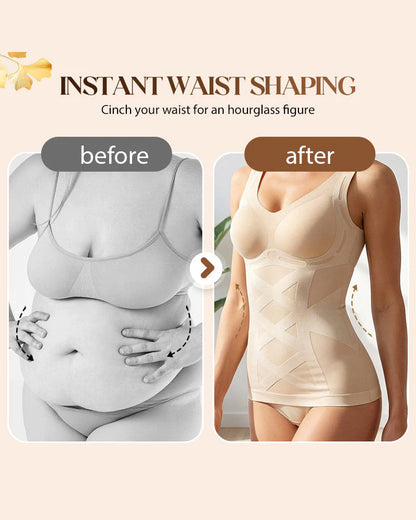 Seamless Body Shaping Camisole with Built-in Bra