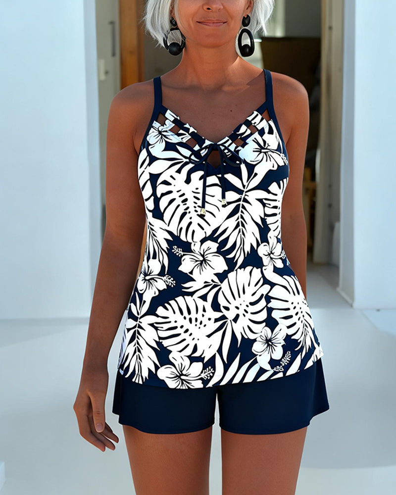 Botanical Floral Print Bikini