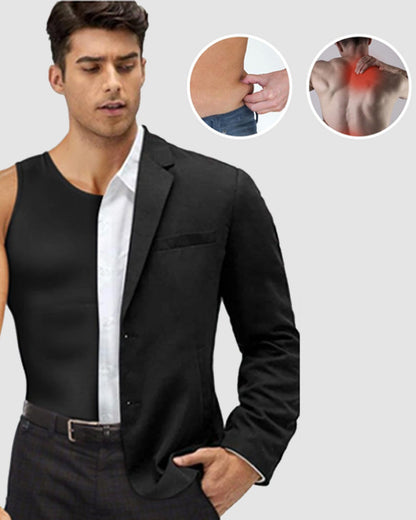 Men's waist solid color tight vest tank tops & camis man