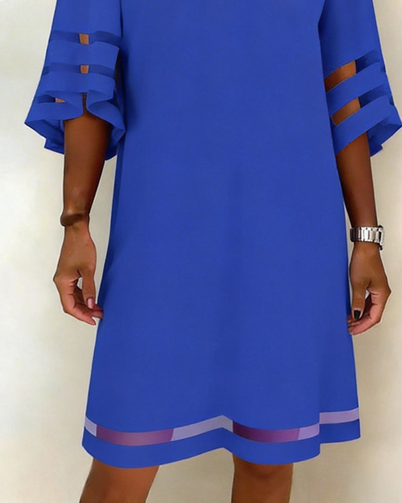 Half Sleeve Casual Straight Dress