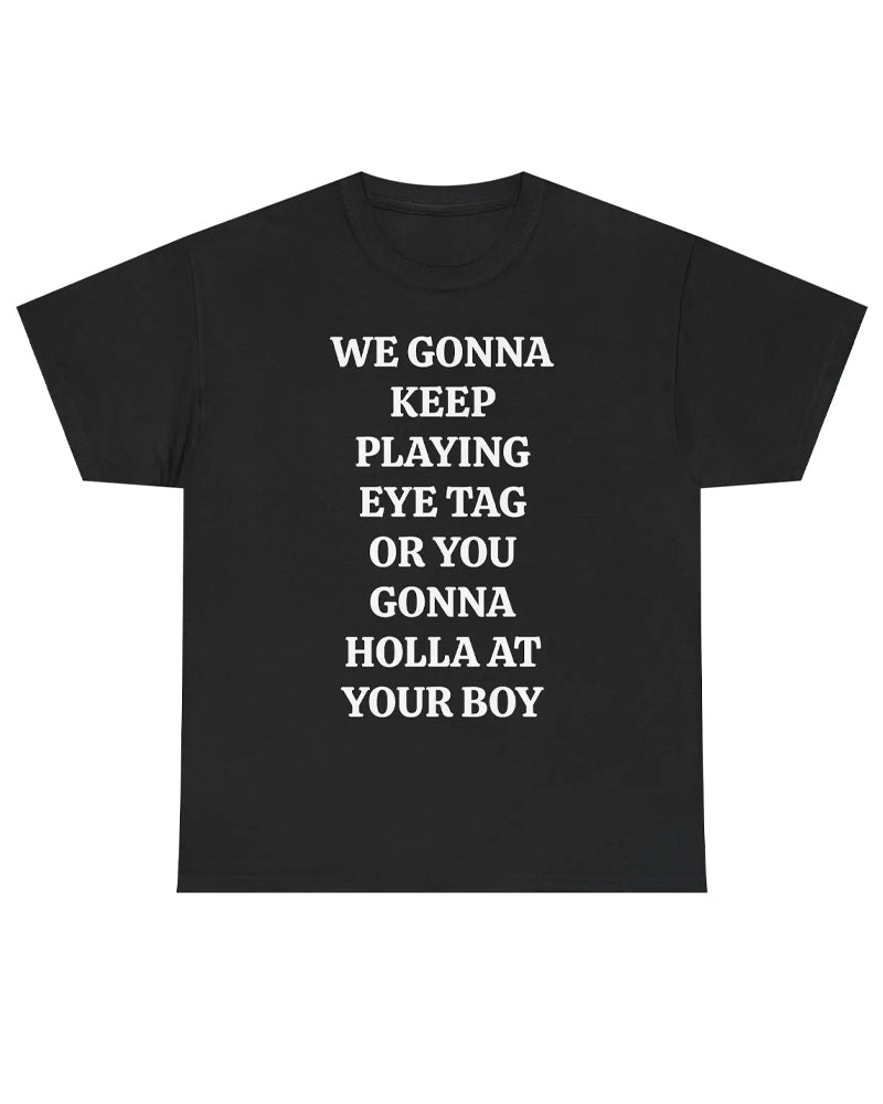 Crew neck letter print short-sleeved T-shirt