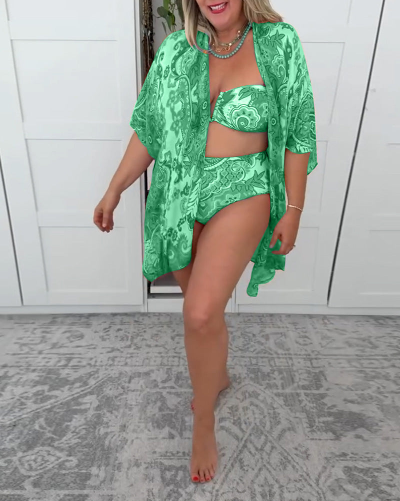 Three-Piece Holiday Swimsuit