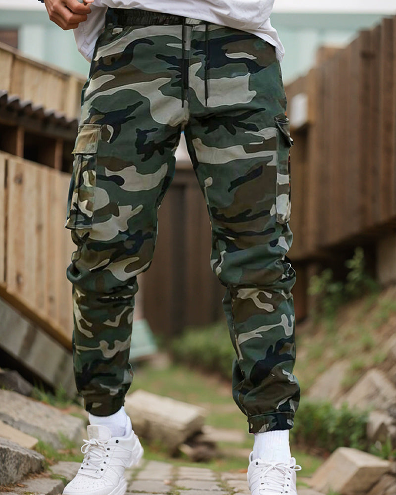 Camouflage Pattern Casual Work Pants